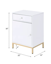 Ottey - Cabinet - White High Gloss & Gold - R&R Furniture Gallery (Fountain Valley, CA)