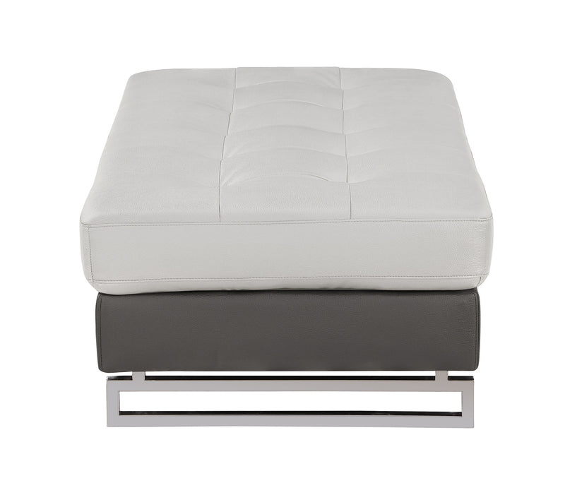 8136 - Two-Tone Ottoman - Beige - R&R Furniture Gallery (Fountain Valley, CA)