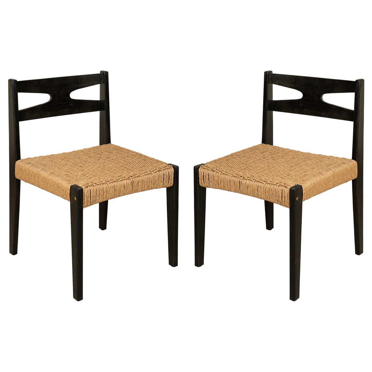 Dining Side Chairs, Indoor Outdoor Armless Chair (Set of 2)