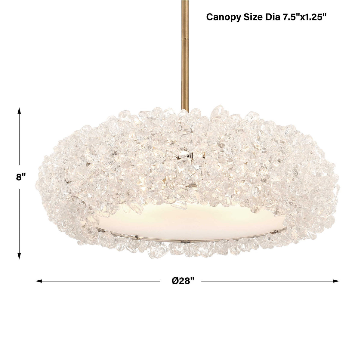 Spangled - 6 Light Pendant - Brass