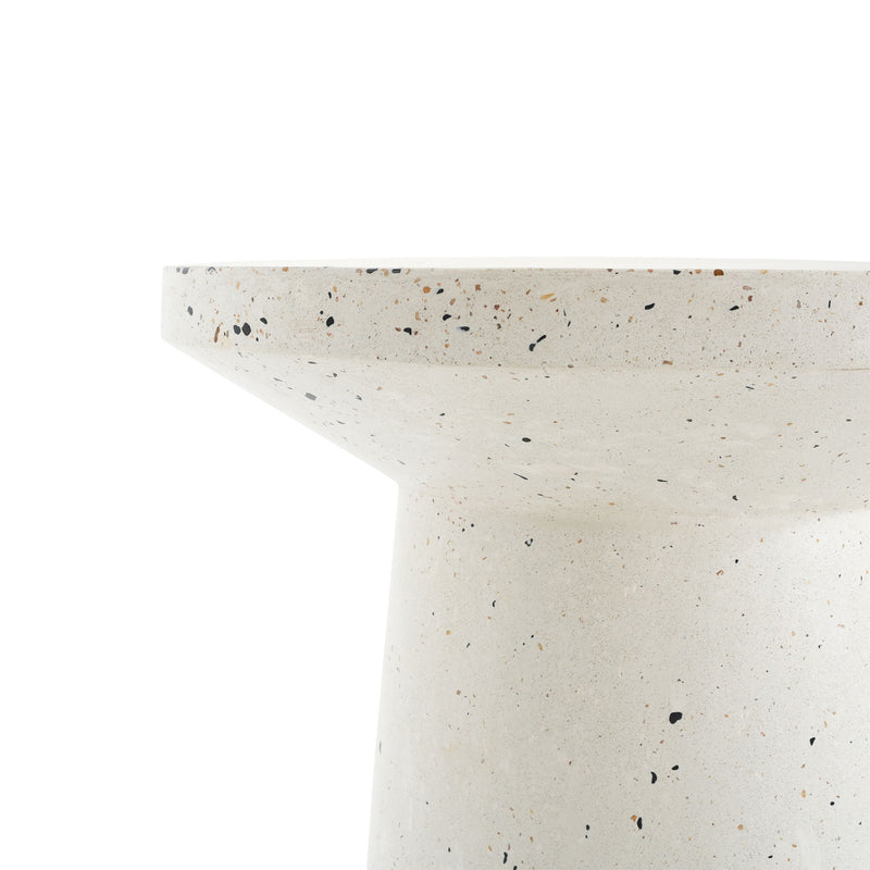 Terrazzo - Outdoor Side Table - White - R&R Furniture Gallery (Fountain Valley, CA)
