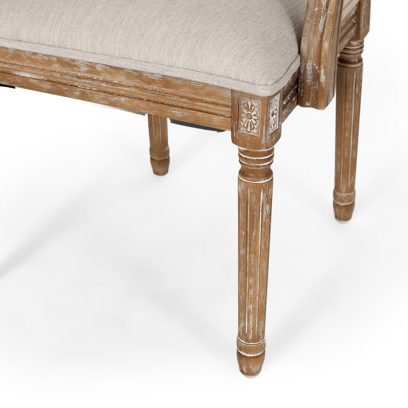 Elegant French Country Style Dining Chair With Cane Backrest - R&R Furniture Gallery (Fountain Valley, CA)