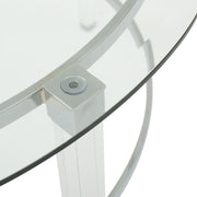 Tempered Glass Round Coffee Table With Four Legs - Clear - R&R Furniture Gallery (Fountain Valley, CA)