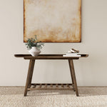 Ornelas 46-inch Console Table with Slatted Shelf Mango Brown
