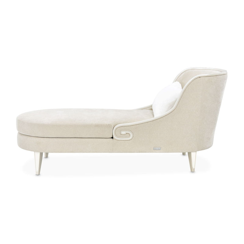 La Marisia - Chenille Chaise - Tranquil / Light Champagne - R&R Furniture Gallery (Fountain Valley, CA)