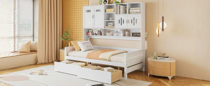 Daybed With All-In-One Cabinet And Shelf - R&R Furniture Gallery (Fountain Valley, CA)
