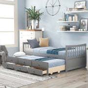 Twin Size Daybed With Trundle And Drawers - R&R Furniture Gallery (Fountain Valley, CA)