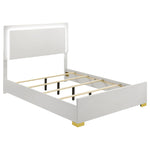 Full LED Panel Bed With Touch Activated Lighting - White