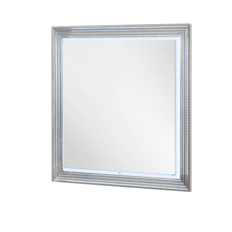 Moon - Marble Mirror With LED - White - R&R Furniture Gallery (Fountain Valley, CA)