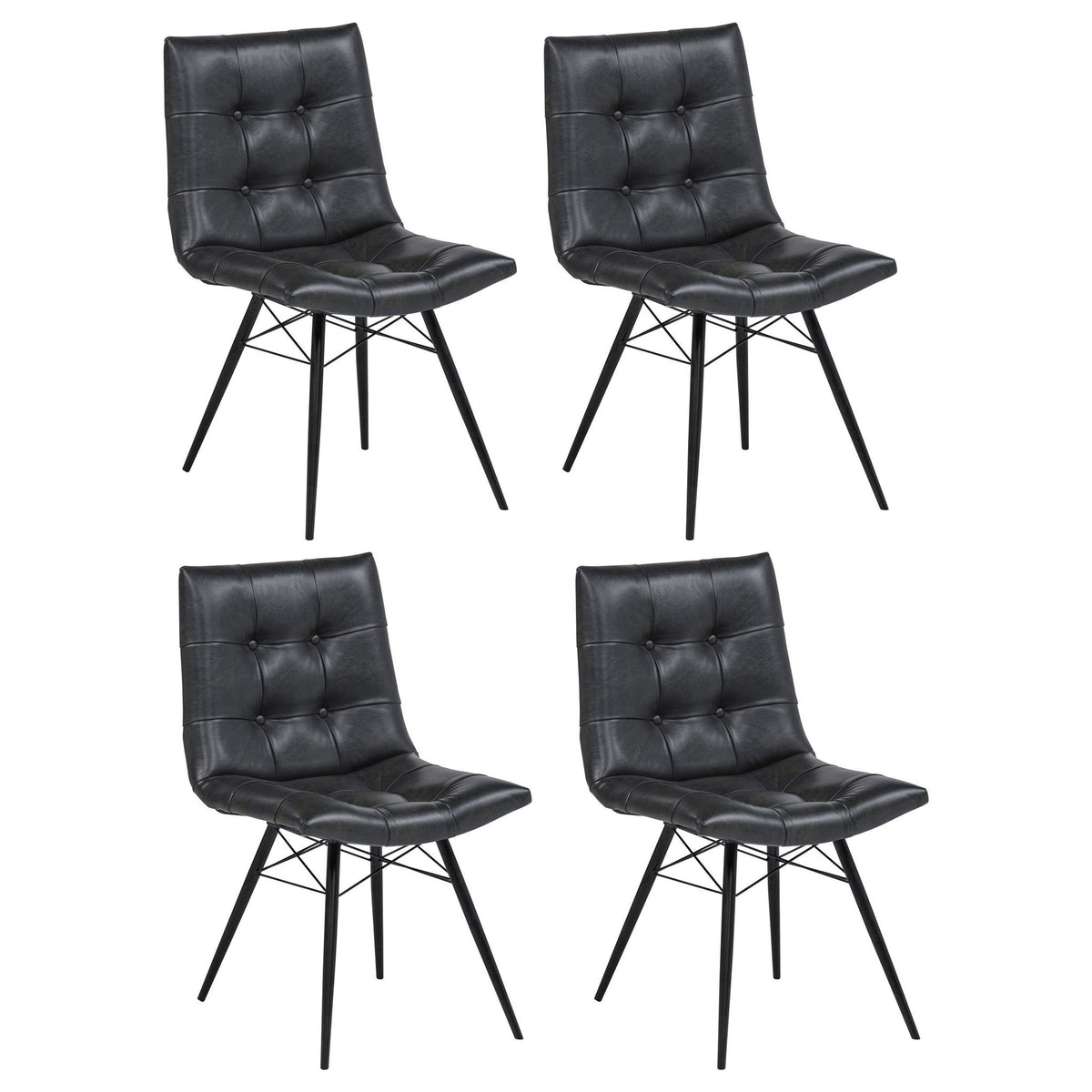 Aiken Upholstered Dining Side Chair Charcoal (Set of 4)