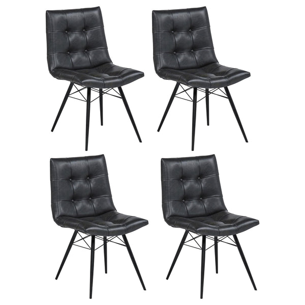 Aiken Upholstered Dining Side Chair Charcoal (Set of 4)