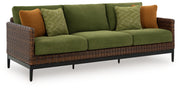 Horizon Hall - Sofa With Cushion - Brown / Green - R&R Furniture Gallery (Fountain Valley, CA)