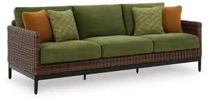 Horizon Hall - Sofa With Cushion - Brown / Green - R&R Furniture Gallery (Fountain Valley, CA)