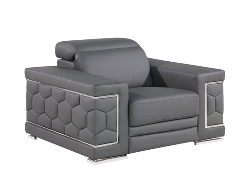296 - Genuine Leather Chair - R&R Furniture Gallery (Fountain Valley, CA)