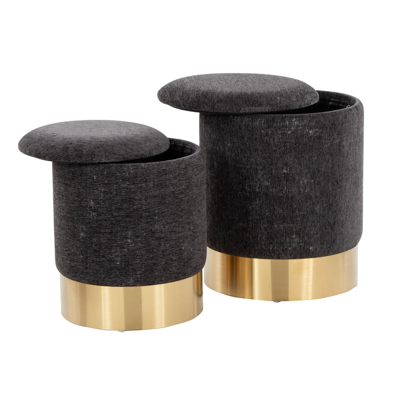Marla - Contemporary Nesting Ottoman Set - R&R Furniture Gallery (Fountain Valley, CA)
