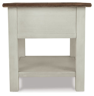 Bolanburg - Rectangular End Table - White / Brown / Beige - R&R Furniture Gallery (Fountain Valley, CA)