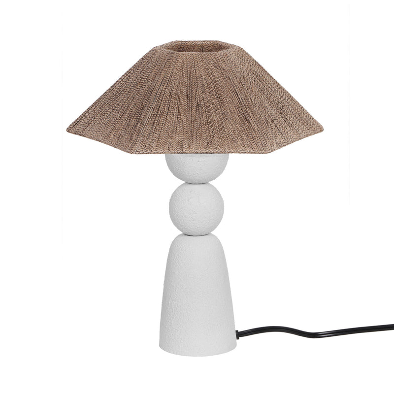 Shabby - Table Lamp - Natural / White - R&R Furniture Gallery (Fountain Valley, CA)
