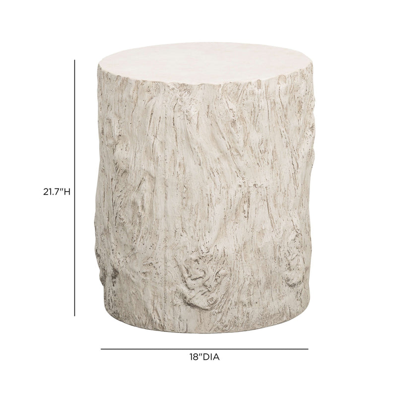 Fawn - Concrete Indoor/Outdoor Side Table - Driftwood