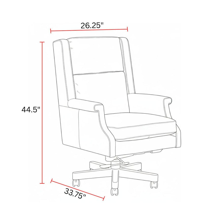Dc132 - Leather Desk Chair - R&R Furniture Gallery (Fountain Valley, CA)