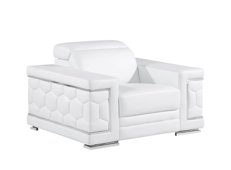 296 - Genuine Leather Chair - R&R Furniture Gallery (Fountain Valley, CA)