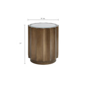 Valentina - Accent Table With Scalloped Edge Design - Bronze - R&R Furniture Gallery (Fountain Valley, CA)