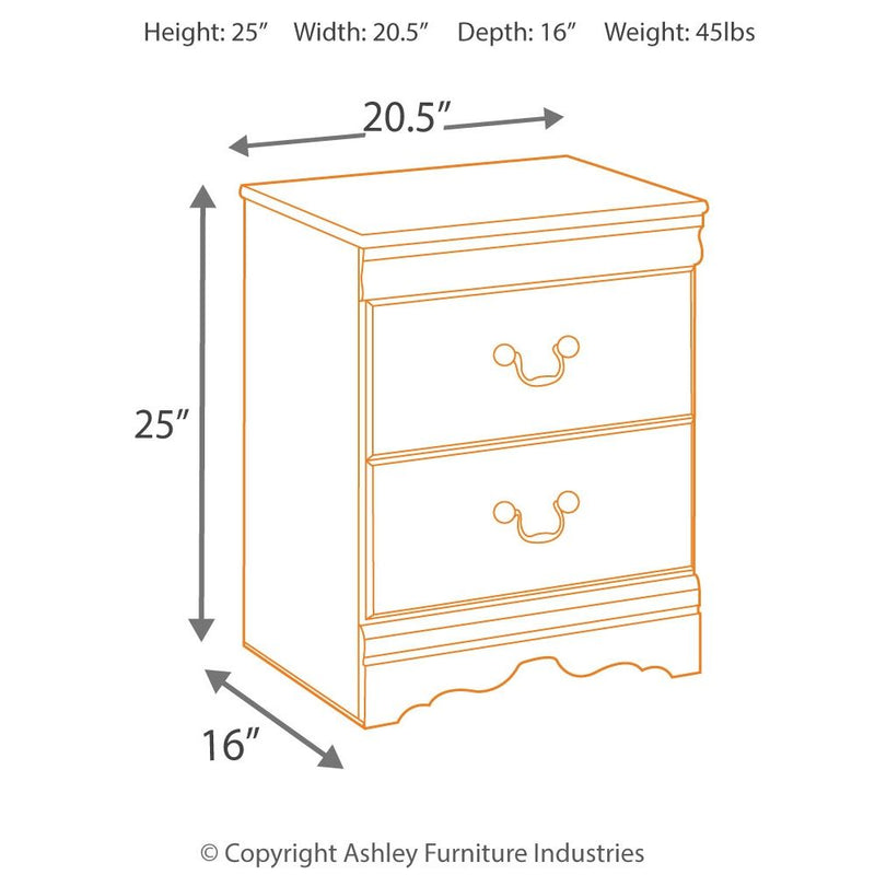 Huey Vineyard - Two Drawer Night Stand - Black - R&R Furniture Gallery (Fountain Valley, CA)