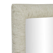 TOV Furniture Orpheus 34x47-inch ribbed rectangular wall mirror with faux stone frame, stylish and modern home decor accessory.