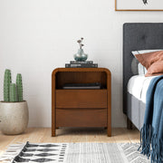 Lionel - Nightstand 2 Drawer - Brown - R&R Furniture Gallery (Fountain Valley, CA)