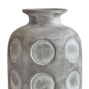 Earthenware - Aztec Tub Flower Vase - Gray - R&R Furniture Gallery (Fountain Valley, CA)