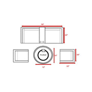 Patio Seating Group For 4 With Cushions And Fire Pit Table - Brown - R&R Furniture Gallery (Fountain Valley, CA)