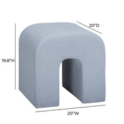 Desi - Velvet Ottoman - R&R Furniture Gallery (Fountain Valley, CA)