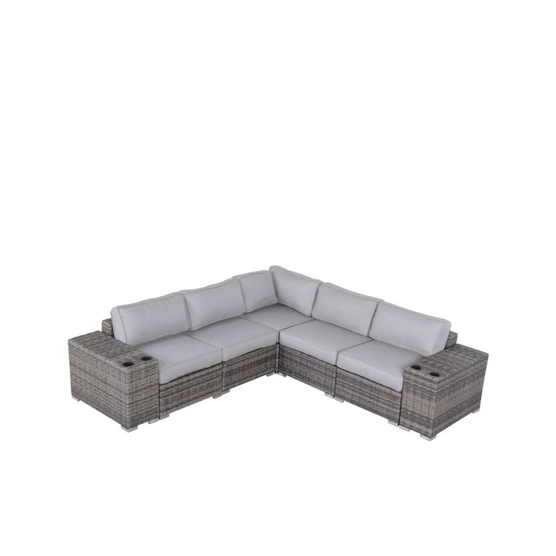 Modern Rattan Wicker Seating Group With Cushions - R&R Furniture Gallery (Fountain Valley, CA)