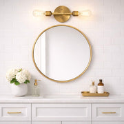 Reverie - Double Lights Bathroom Wall Sconce Over Mirror - Clear / Gold - R&R Furniture Gallery (Fountain Valley, CA)