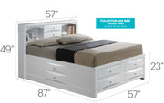 Modern Design Storage Bed With Bookcase Headboard - R&R Furniture Gallery (Fountain Valley, CA)