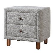 Cleo - Nightstand - Gray Boucle - R&R Furniture Gallery (Fountain Valley, CA)