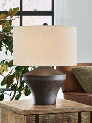 Dolanham - Metal Table Lamp - Distressed Brown - R&R Furniture Gallery (Fountain Valley, CA)