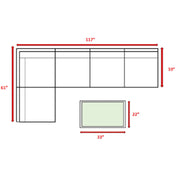 Comfortable Modern Patio Rattan Sectional Set With Cushions - R&R Furniture Gallery (Fountain Valley, CA)