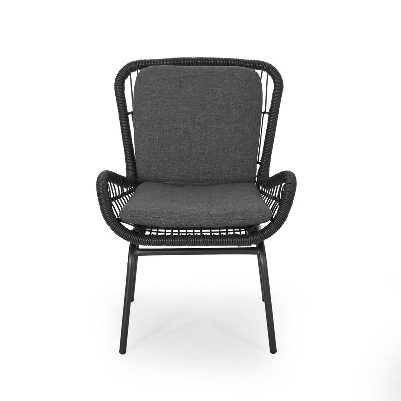 Outdoor Wicker Club Chair With Cushions (Set of 2) - R&R Furniture Gallery (Fountain Valley, CA)