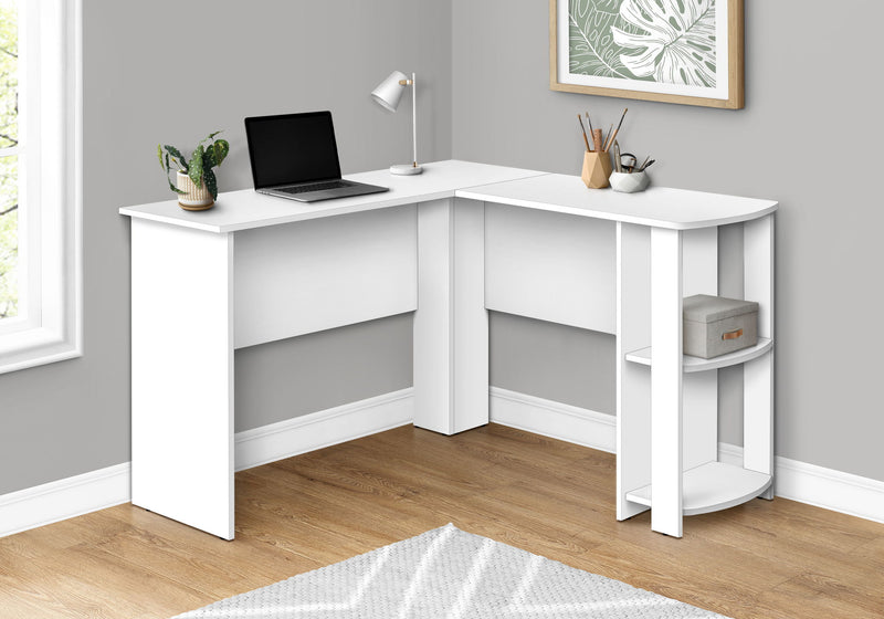 Computer Desk, Home Office, Corner, Storage Shelves, L Shape, Laptop, Contemporary & Modern - R&R Furniture Gallery (Fountain Valley, CA)