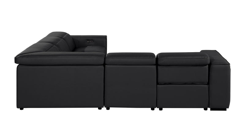 1224 - 5-Piece L-Shaped Sectional Sofa In With 3 Power Recliners & Power Headrests