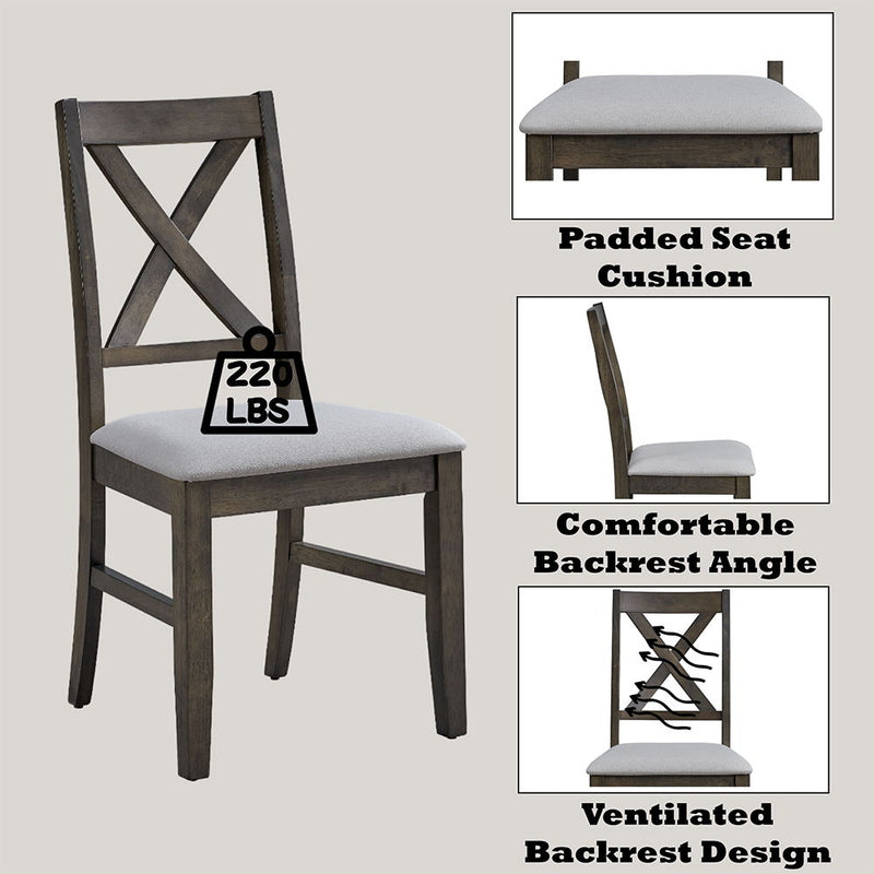 Marit - Side Chair (Set of 2) - Gray - R&R Furniture Gallery (Fountain Valley, CA)