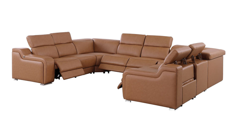 1116 - 8-Piece U-Shaped Sectional Sofa In With 4 Power Recliners & Power Headrests