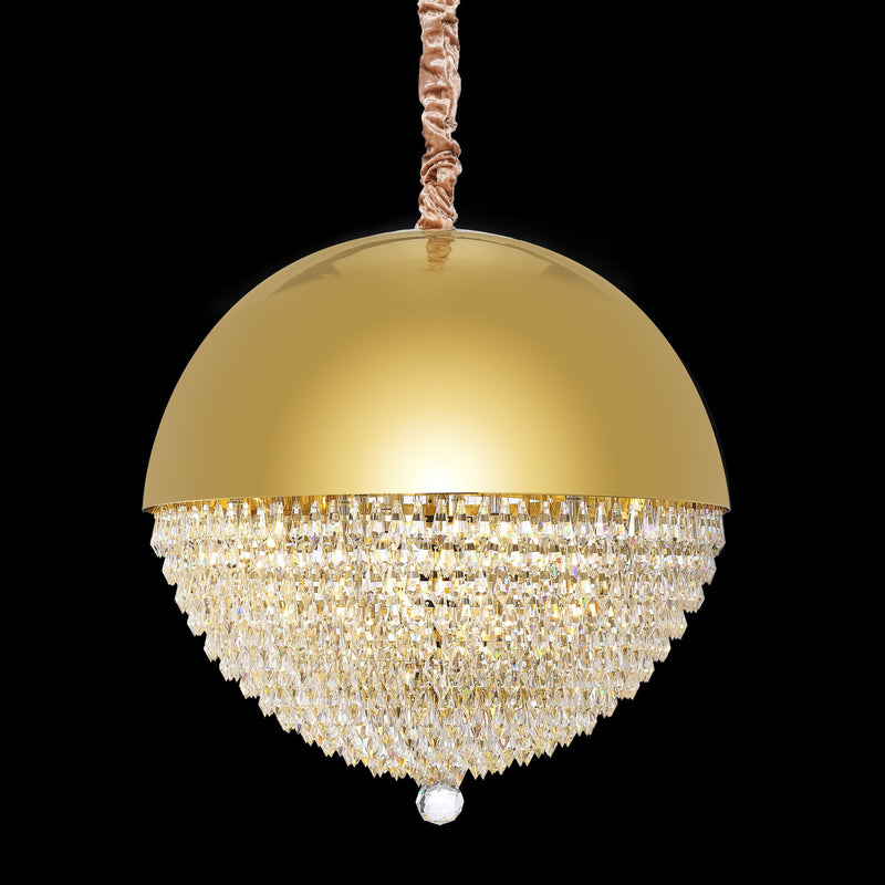 Michael Amini Lighting - Eclipse LED Crystal And Metal Chandelier - Gold