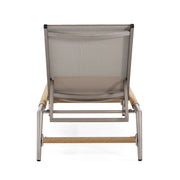 Hargrove - Outdoor Patio Aluminun Chaise Lounge, Outdoor Mesh Seat - Natural / Silver - R&R Furniture Gallery (Fountain Valley, CA)
