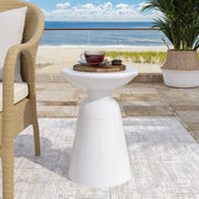 Modern metal end table by Noble House, outdoor large side table with sleek design and sturdy construction, ideal for patio or garden.