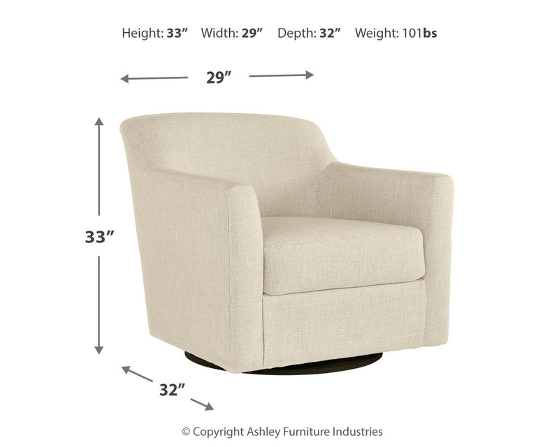 Bradney - Swivel Accent Chair - R&R Furniture Gallery (Fountain Valley, CA)