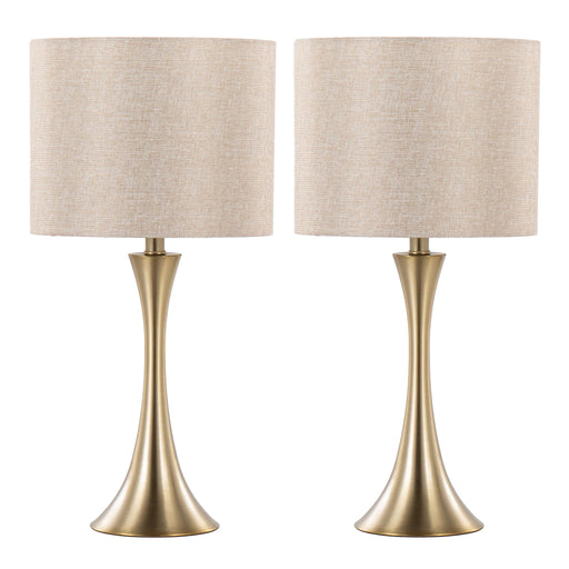 Lumi Source Lenuxe modern table lamp set with sleek contemporary design, featuring two stylish lamps with minimalist bases and shades.