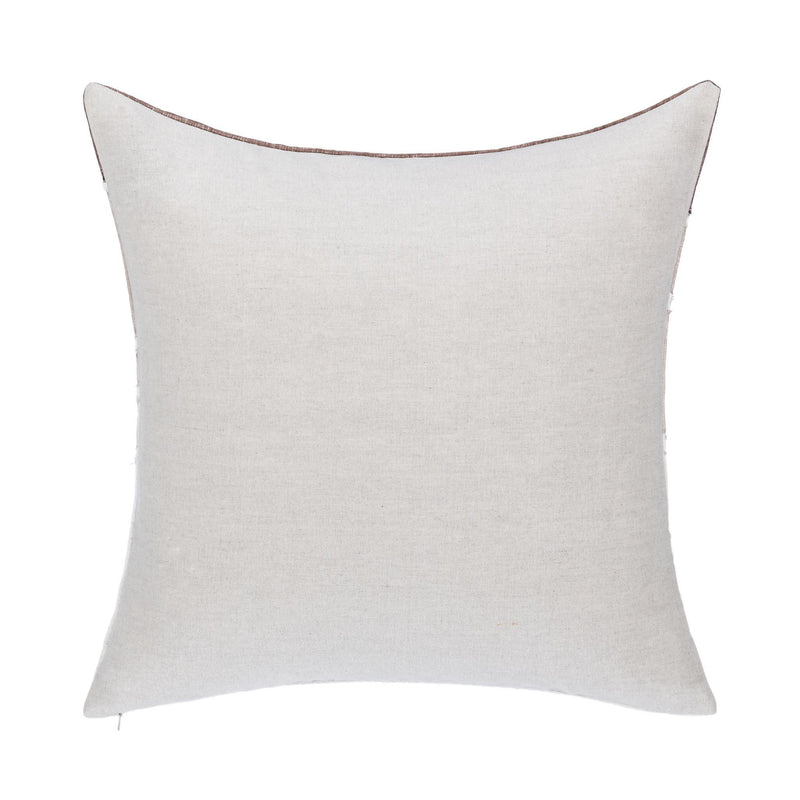 Bikram - 22" x 22" LN Pillow - Ivory / Mocha Cream - R&R Furniture Gallery (Fountain Valley, CA)