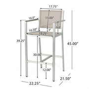 Outdoor Rust Proof Aluminum Barstools (Set of 2) - R&R Furniture Gallery (Fountain Valley, CA)