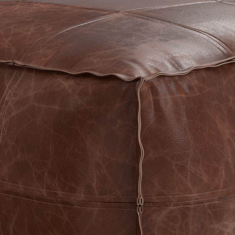 Sheffield - Handcrafted Square Pouf - R&R Furniture Gallery (Fountain Valley, CA)